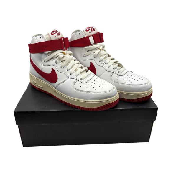 Nike Air Force 1 High NAI-KE White Univ Red 2015 Size 9 - Picture 2 of 16